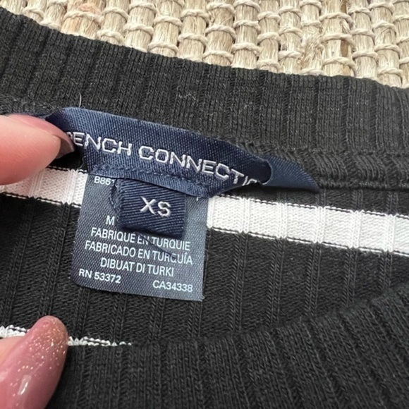 French Connection Cropped Boxy Striped Top - Picture 10 of 10